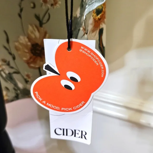 Cider Green Satin Multicolor Floral  Asymmetrical Midi Slip Dress,Medium,NWT - Picture 16 of 16